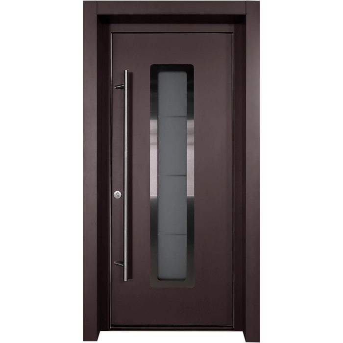 Belldinni Modern Front Steel Door Argos Brown/White 37 2/5" X 81 1/2" + HARDWARE-Belldinni Inc.-Access Division