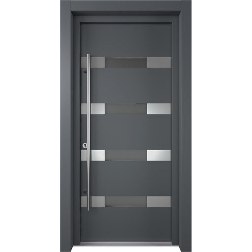Belldinni Modern Front Steel Door Aura Antracit/White 37 2/5" X 81 1/2" + HARDWARE-Belldinni Inc.-Access Division