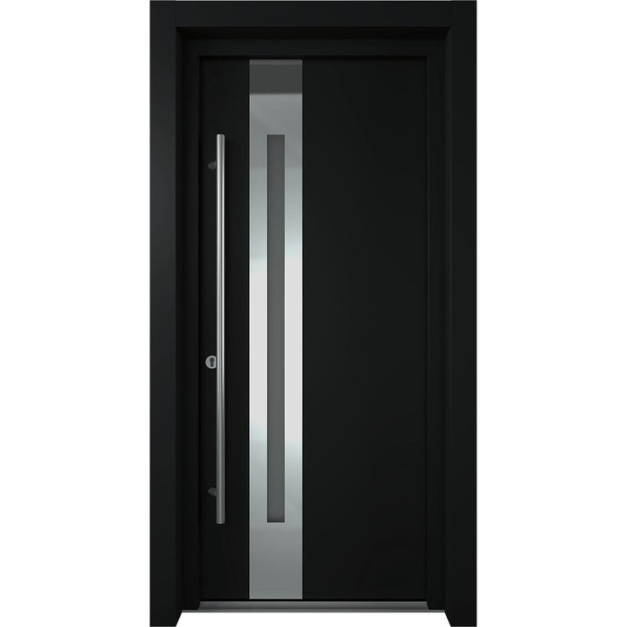 Belldinni Modern Front Steel Door Zephyr Black/White 37 2/5" X 81 1/2" + HARDWARE-Belldinni Inc.-Access Division