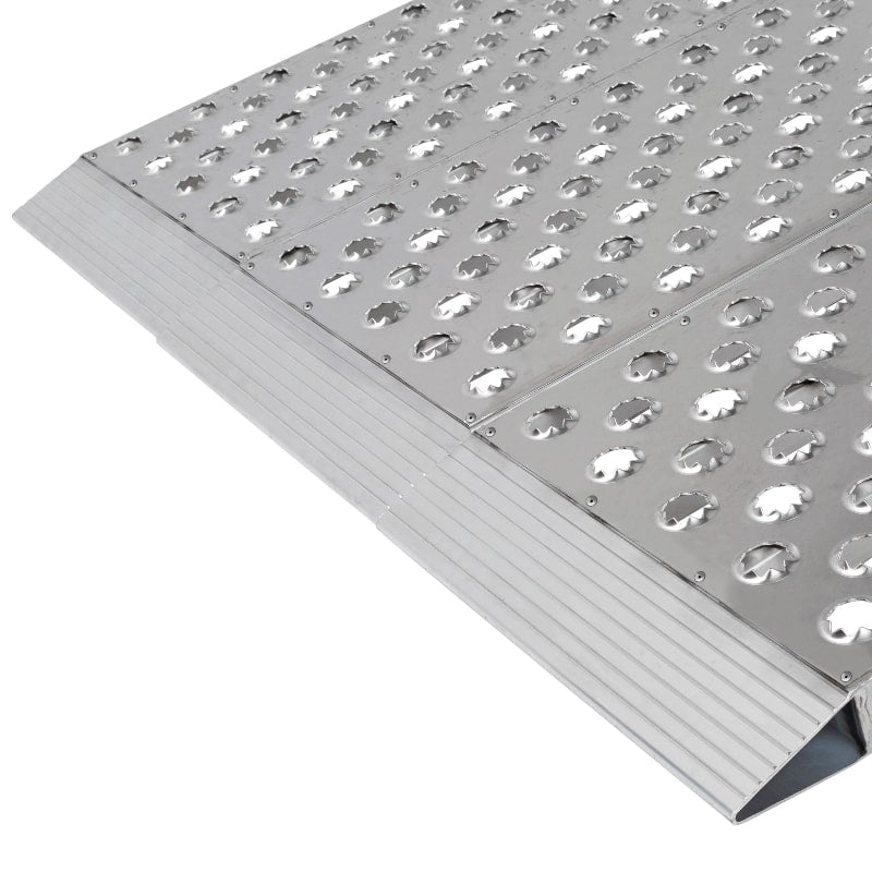 Black Widow Big Boy EZ Rizer Aluminum Folding 3-Piece Trike & Motorcycle Ramp close up picture of the tapered foot
