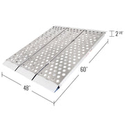 Black Widow Big Boy EZ Rizer Aluminum Folding Motorcycle Trailer Ramp dimensions and measurements when unfolded