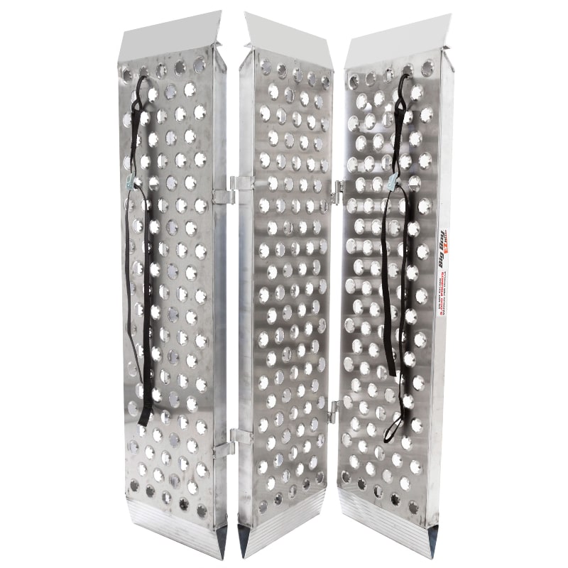 Black Widow Big Boy EZ Rizer Aluminum Folding Motorcycle Trailer Ramp folded
