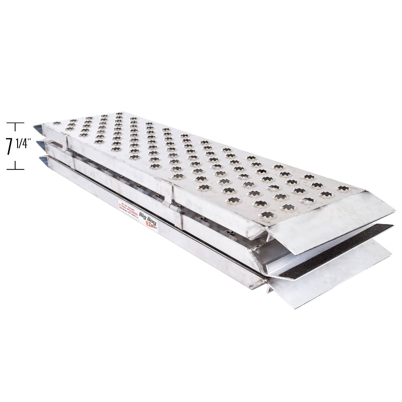 Black Widow Big Boy EZ Rizer Aluminum Folding Motorcycle Trailer Ramp width measurement when folded
