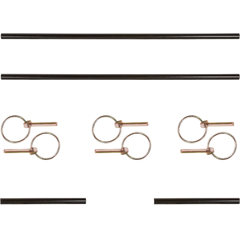 Black Widow ATV Side Extension Kit for Motorcycle Lift Table four extension rods and 6 loop pins