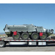 HD Ramps Bolt-On Semi-Trailer Loading Ramp Storage Brackets for 5" double ramp hangers in use