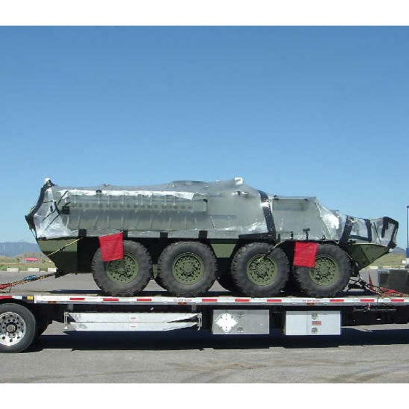 HD Ramps Bolt-On Semi-Trailer Loading Ramp Storage Brackets for 6" Ramps double ramp hangers in use