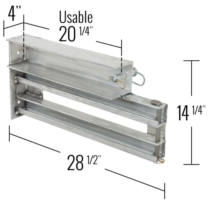 HD Ramps Bolt-On Step Deck Loading Ramp & Dunnage Storage Bracket dunnage storage bracket dimensions