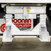 HD Ramps Clamp-On Semi-Trailer Ramp Stand Storage Brackets in use