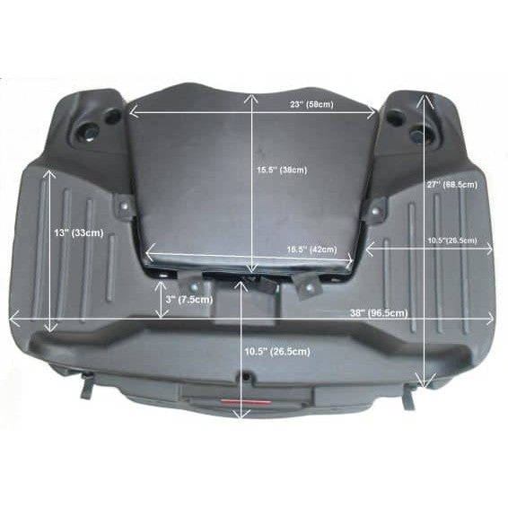 Wes Industries Comfort Econo with Heated Grips - Cargo box lounger for single seat ATV