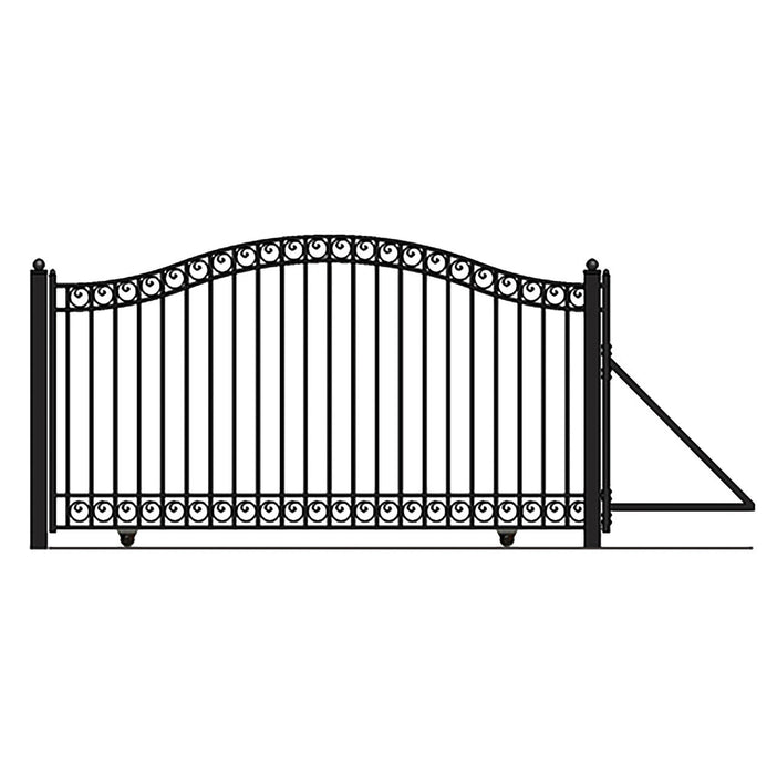 Aleko Automated Steel Sliding Driveway Gate and Gate Opener Complete Kit - DUBLIN Style - 12 x 6 Feet