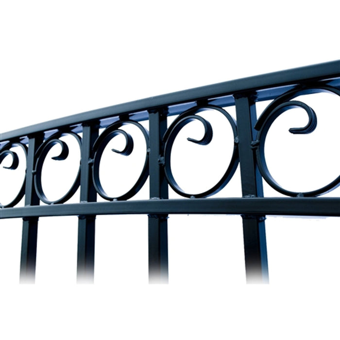 Aleko Steel Dual Swing Driveway Gate - PARIS Style - 12 x 6 Feet