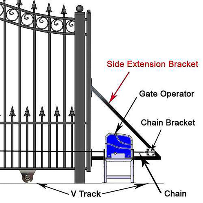 Aleko Automated Steel Sliding Driveway Gate and Gate Opener Complete Kit - DUBLIN Style - 14 x 6 Feet