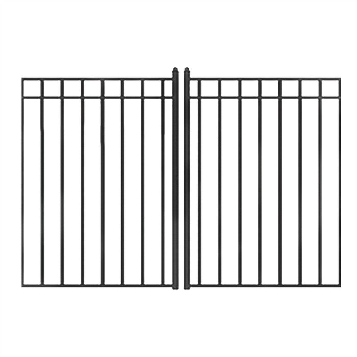 Aleko Steel Dual Swing Driveway Gate - MADRID Style - 14 x 6 Feet