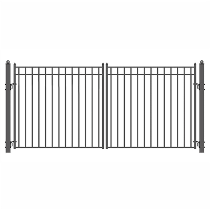 Aleko Steel Dual Swing Driveway Gate - MADRID Style - 14 x 6 Feet
