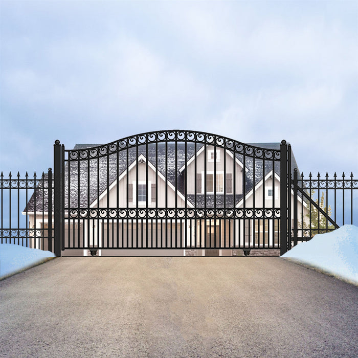 Aleko Steel Sliding Driveway Gate - PARIS Style - 14 x 6 Feet