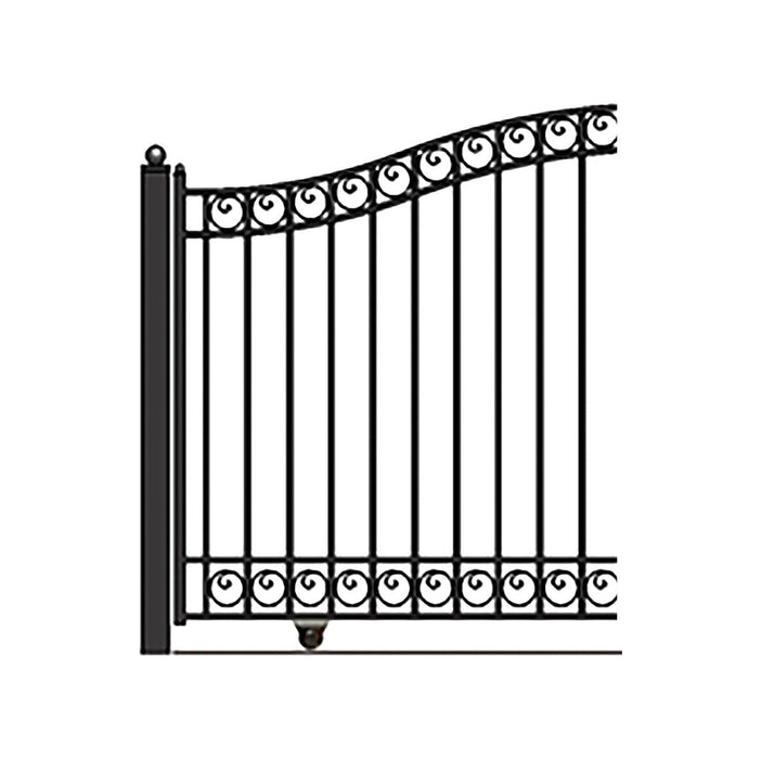 Aleko Automated Steel Sliding Driveway Gate and Gate Opener Complete Kit - DUBLIN Style - 16 x 6 Feet