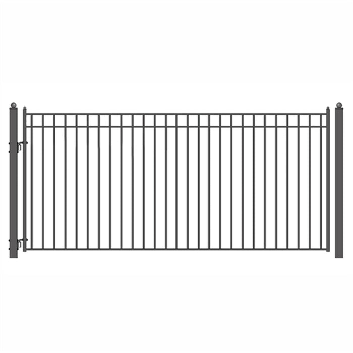 Aleko Steel Single Swing Driveway Gate - MADRID Style - 18 x 6 Feet