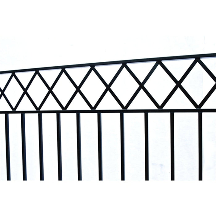 Aleko Steel Dual Swing Driveway Gate - STOCKHOLM Style - 18 x 6 Feet