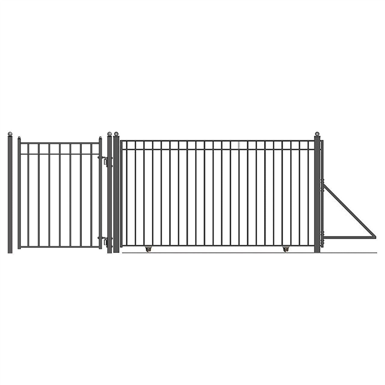 Sliding Gates with Pedestrian Entrance