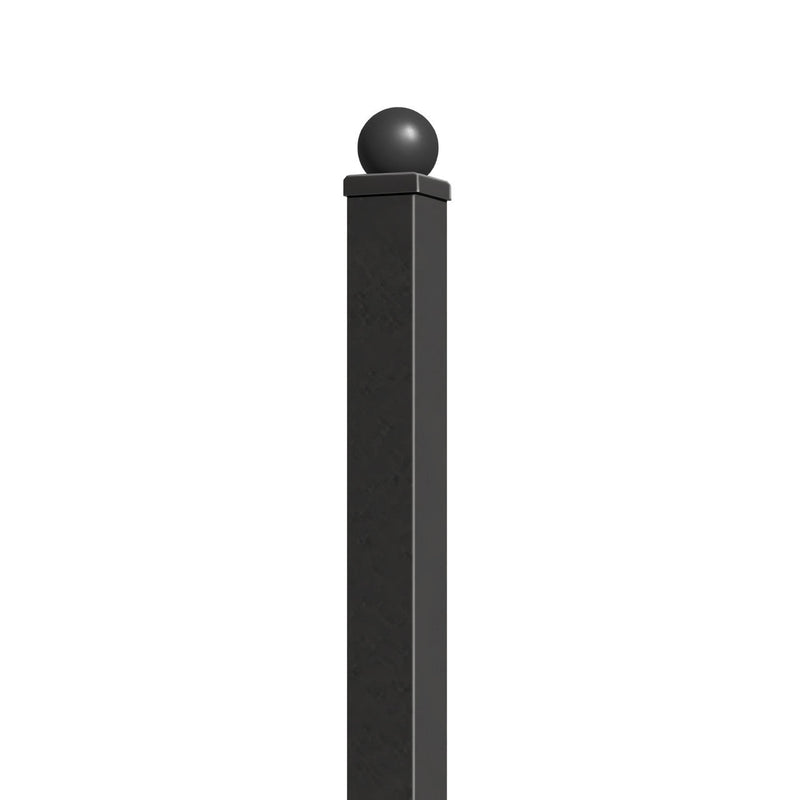 Aleko Fence Post for 5.5 x 5 Ft. DIY Fence Kits - 7.3 Ft. - Black