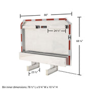 HD Ramps Diamond Plate Cab Rack bin inner dimensions
