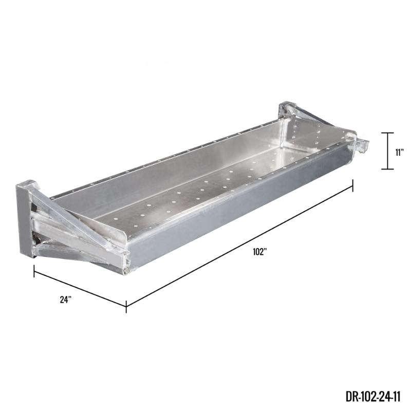 dimensions of the HD Ramps Dunnage Rack for 11" High Step Deck