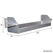 dimensions of the HD Ramps Dunnage Rack for 24" High Step Deck 