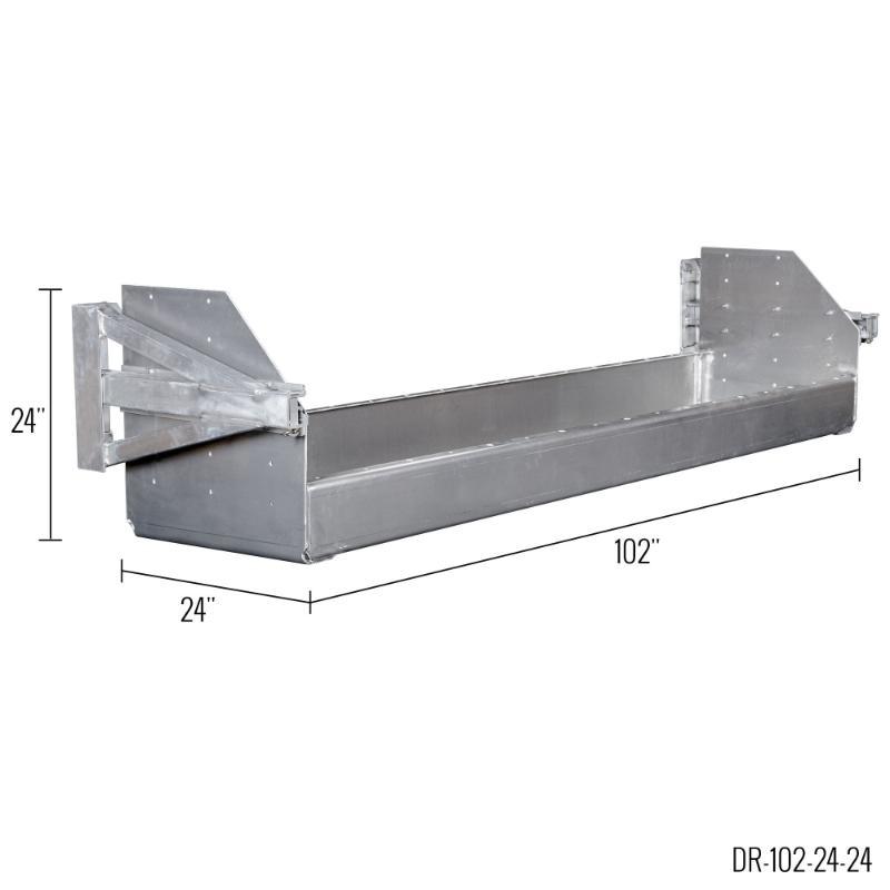 dimensions of the HD Ramps Dunnage Rack for 24" High Step Deck 