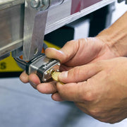 pin clamp lock of the HD Ramps EZ Deck Step Semi-Trailer Step Ladder 48" 