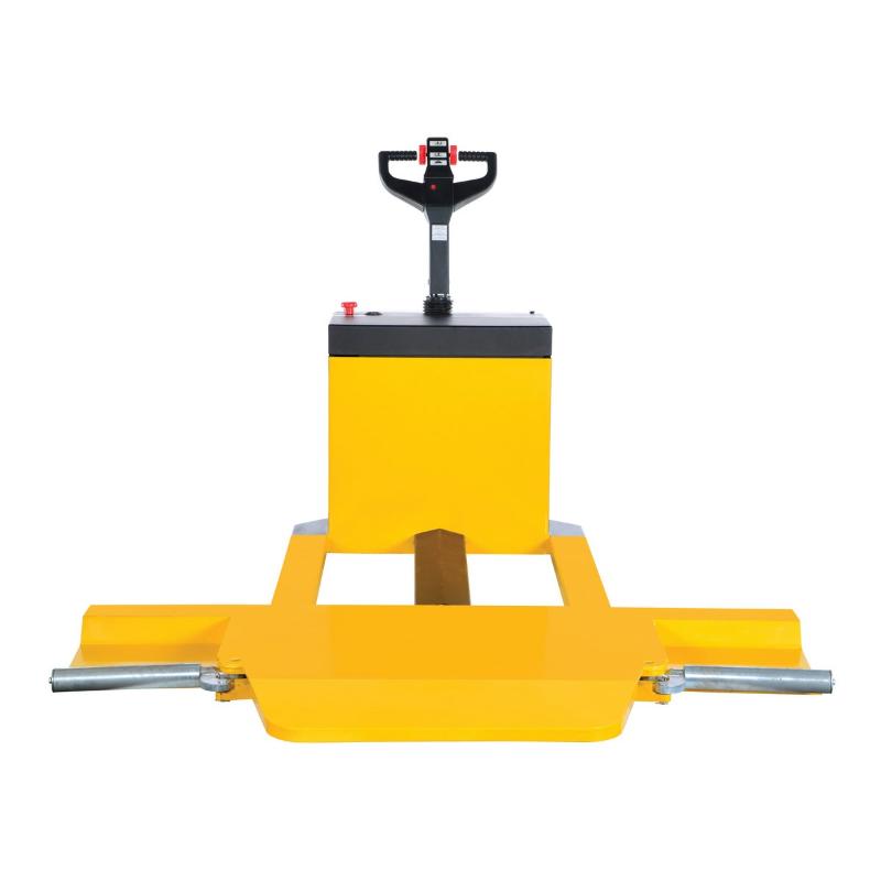 front view of the Vestil Electric Car Mover 104.75"x76.75"x54.5" Steel with 7500 lb Capacity