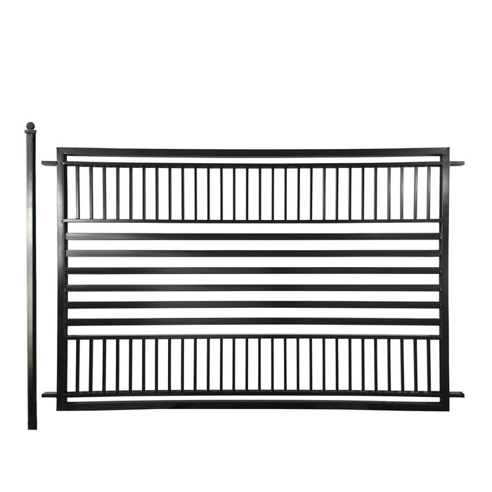 Aleko Steel Fence - Barcelona Style - 8x5 ft.