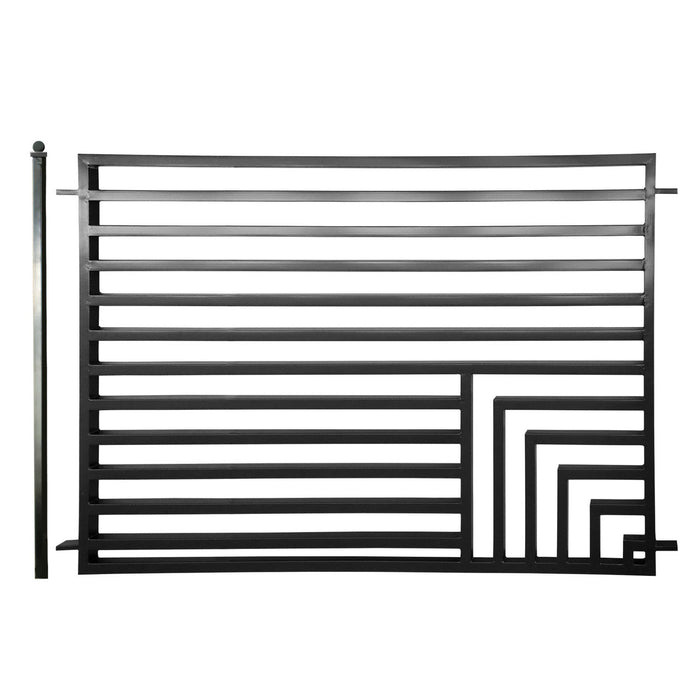 Aleko Steel Fence - Florence Style - 8x5 ft.