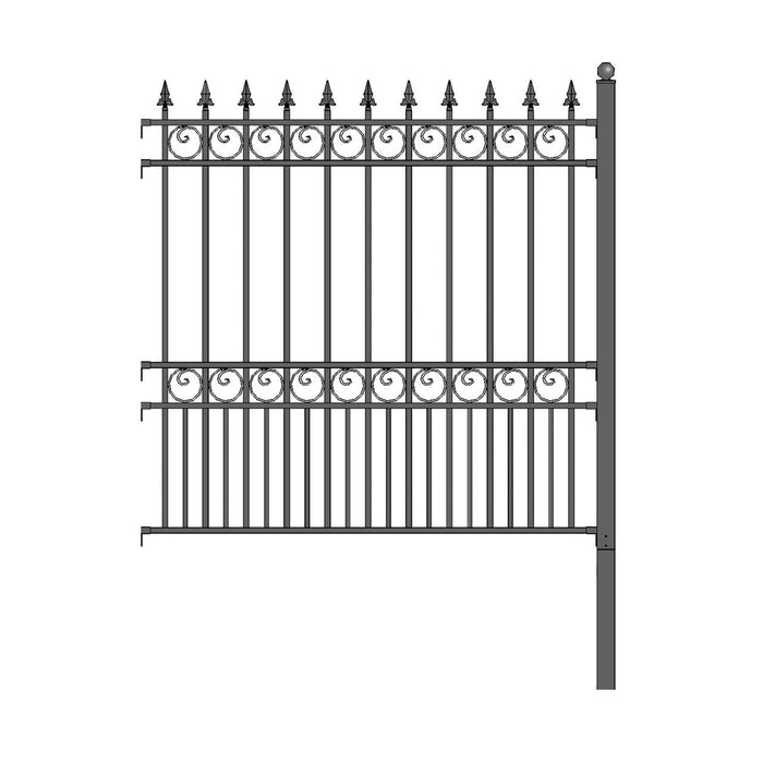 Aleko Steel Fence - LONDON Style - 8 x 5 Ft