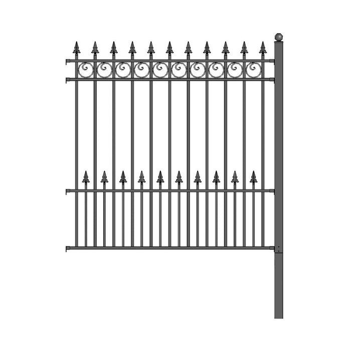 Aleko Steel Fence - PRAGUE Style - 8 x 5 Ft