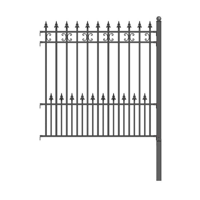 Aleko Steel Fence - Venice Style - 8 x 5 Ft