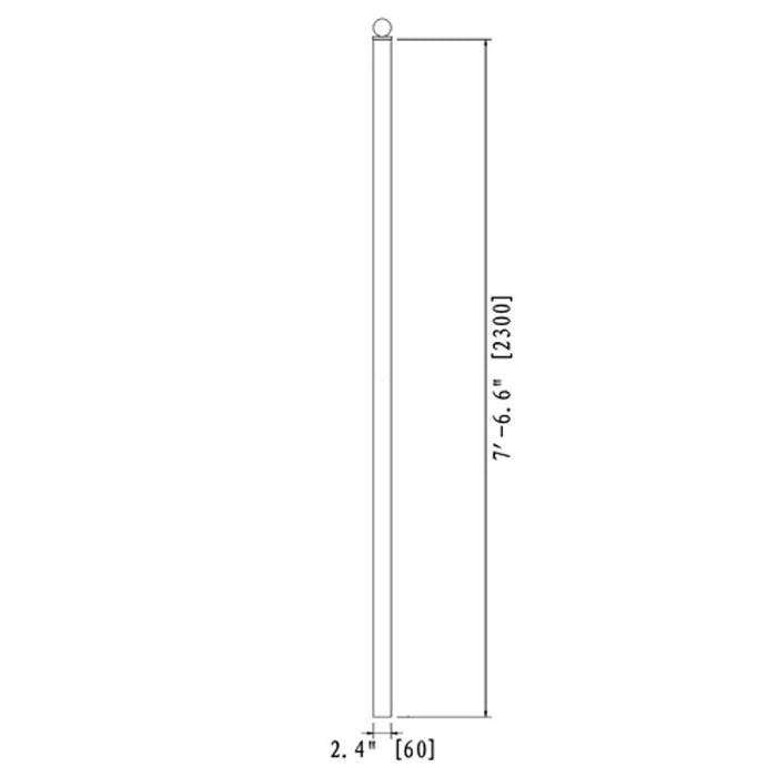 Aleko Fence Post - 7.5 Ft x 2.4 x 2.4 Inch