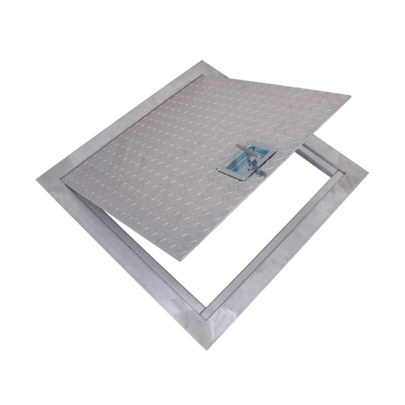 Cendrex Flush Aluminum Floor Hatch with Exposed Flange 300 lbs PSF Capacity