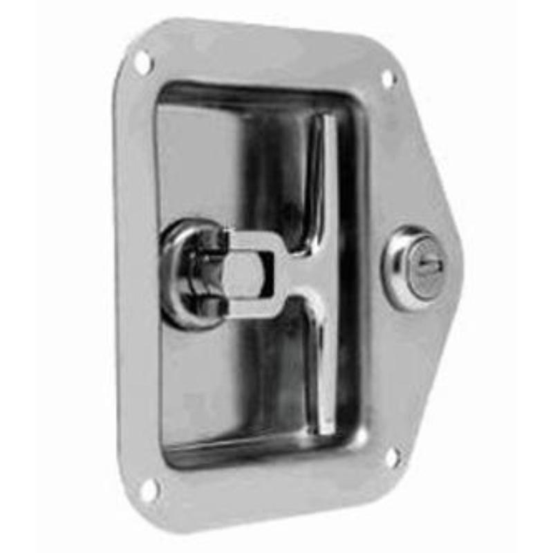 key lock of the Cendrex Flush Aluminum Floor Hatch with Exposed Flange Key Operated 