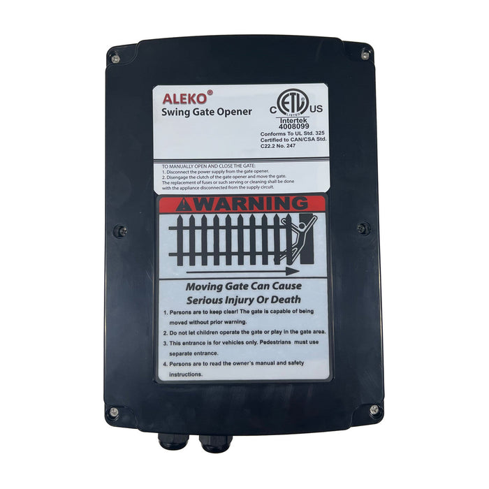 Aleko Dual Swing Gate Operator - GG900/AS900 AC/DC - ETL Listed - Accessory Kit ACC4