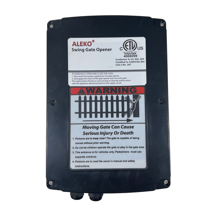 Aleko Dual Swing Gate Operator - GG900/AS900 AC/DC - ETL Listed - Back-up Kit ACC2