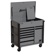 Homak 06044080 power service cart Battleship Gray