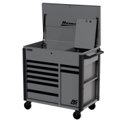 Homak 06044080 power service cart side view