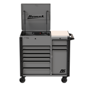 Homak 06044090 power workstation cart Battleship Gray