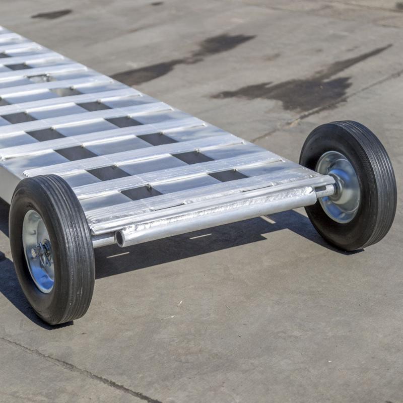 HD Ramps Heavy-Duty Loading Ramp Dolly for Ramps up to 20" Wide attached to a pin on end ramp