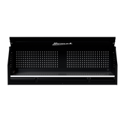 Homak 02072010 72" RS Pro Hutch with Power Strip and Stainless Steel Top - Midnight Black