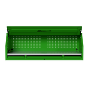 Homak 02072010 72" RS Pro Hutch with Power Strip and Stainless Steel Top - Monster Green