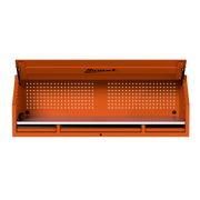 Homak 02072010 72" RS Pro Hutch with Power Strip and Stainless Steel Top - Competition Orange