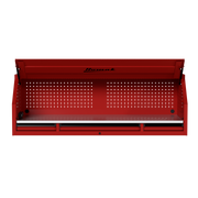 Homak 02072010 72" RS Pro Hutch with Power Strip and Stainless Steel Top - Fury Red