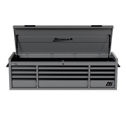 Homak 02072120 72" RS Pro 12-Drawer Top Chest with Power Strip, 24" Deep - Battleship Gray