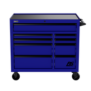 Homak 04004193 41" RS Pro 9-Drawer Roller Cabinet - Rally Sport Blue